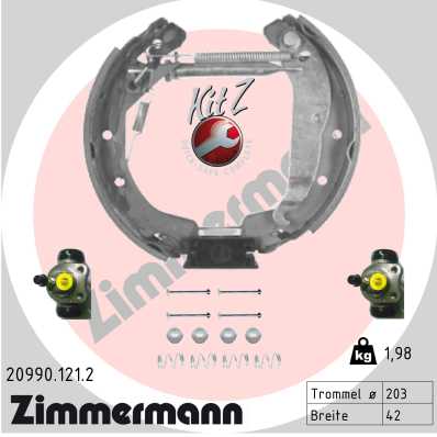 ZIMMERMANN Fékpofa 20990.121.2_ZIM