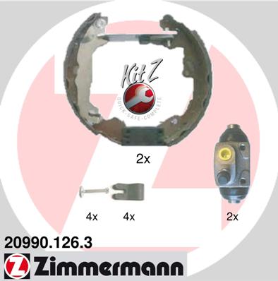 ZIMMERMANN Fékpofa 20990.126.3_ZIM