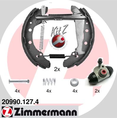 ZIMMERMANN Fékpofa 20990.127.4_ZIM