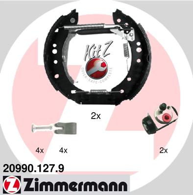 ZIMMERMANN Fékpofa 20990.127.9_ZIM