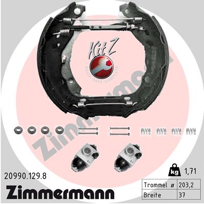 ZIMMERMANN Fékpofa 20990.129.8_ZIM