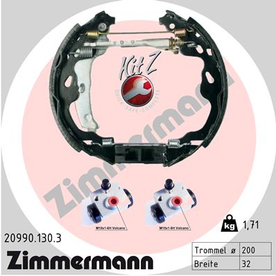 ZIMMERMANN Fékpofa 20990.130.3_ZIM