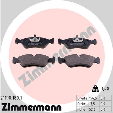 ZIMMERMANN Első fékbetét 21190.180.1_ZIM