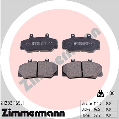 ZIMMERMANN Első fékbetét 21233.165.1_ZIM