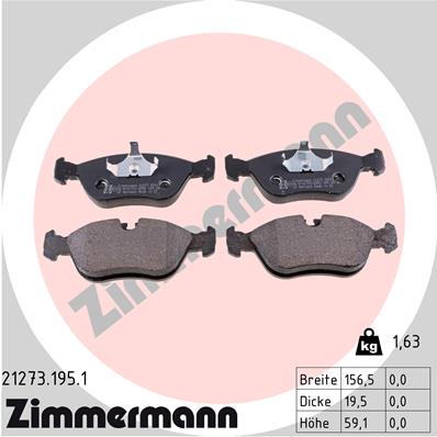 ZIMMERMANN Első fékbetét 21273.195.1_ZIM