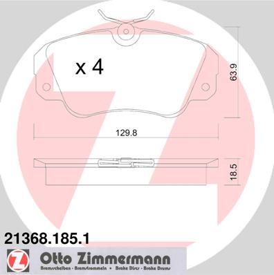 ZIMMERMANN Első fékbetét 21368.185.1_ZIM