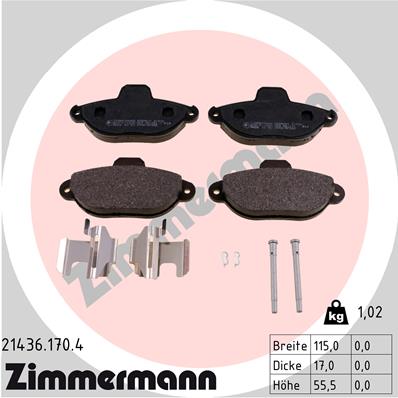 ZIMMERMANN Első fékbetét 21436.170.4_ZIM