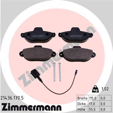 ZIMMERMANN Első fékbetét 21436.170.5_ZIM