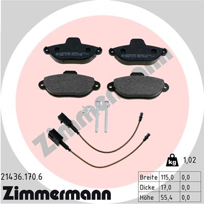 ZIMMERMANN Első fékbetét 21436.170.6_ZIM