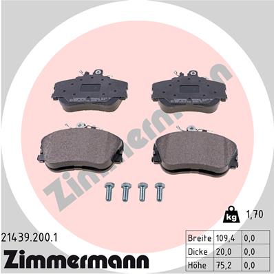 ZIMMERMANN Első fékbetét 21439.200.1_ZIM