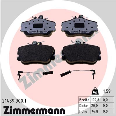 ZIMMERMANN Fékbetét, mind 21439.900.1_ZIM