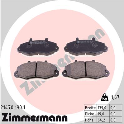 ZIMMERMANN Első fékbetét 21470.190.1_ZIM