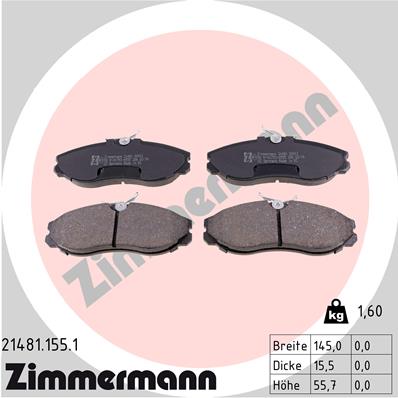 ZIMMERMANN Első fékbetét 21481.155.1_ZIM