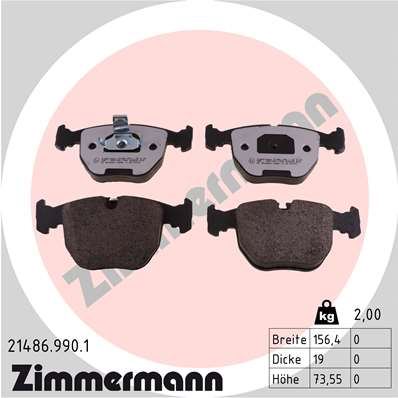 ZIMMERMANN Fékbetét, mind 21486.990.1_ZIM