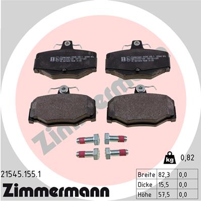 ZIMMERMANN Hátsó fékbetét 21545.155.1_ZIM