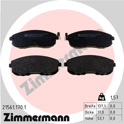 ZIMMERMANN Első fékbetét 21561.170.1_ZIM