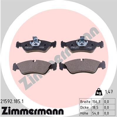 ZIMMERMANN Hátsó fékbetét 21592.185.1_ZIM