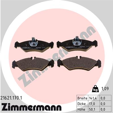 ZIMMERMANN Hátsó fékbetét 21621.170.1_ZIM