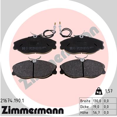 ZIMMERMANN Első fékbetét 21674.190.1_ZIM