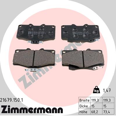 ZIMMERMANN Első fékbetét 21679.150.1_ZIM