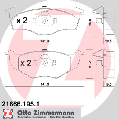 ZIMMERMANN Első fékbetét 21866.195.1_ZIM