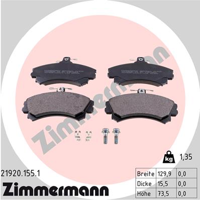 ZIMMERMANN Első fékbetét 21920.155.1_ZIM