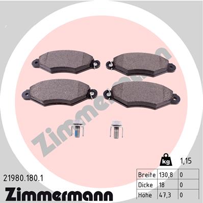 ZIMMERMANN Első fékbetét 21980.180.1_ZIM