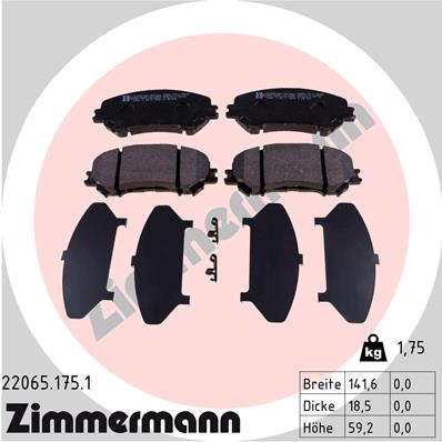 ZIMMERMANN Első fékbetét 22065.175.1_ZIM