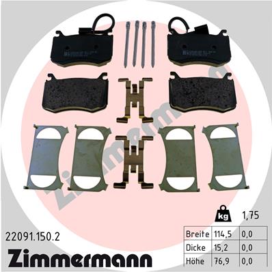 ZIMMERMANN Első fékbetét 22091.150.2_ZIM