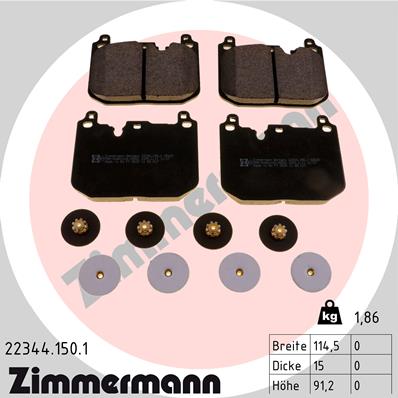 ZIMMERMANN Első fékbetét 22344.150.1_ZIM