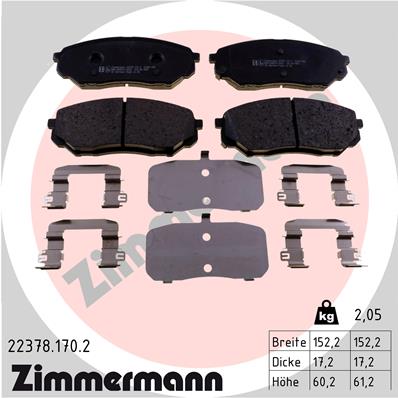 ZIMMERMANN Első fékbetét 22378.170.2_ZIM