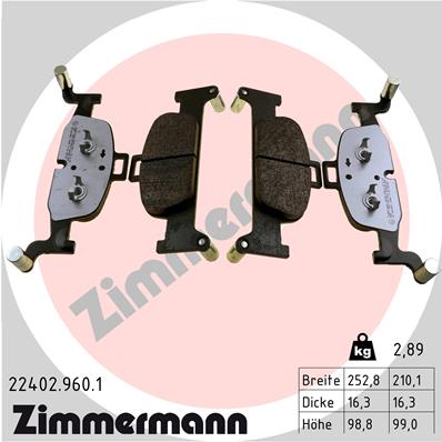 ZIMMERMANN Első fékbetét 22402.960.1_ZIM