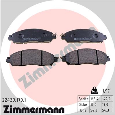 ZIMMERMANN Fékbetét, mind 22439.170.1_ZIM