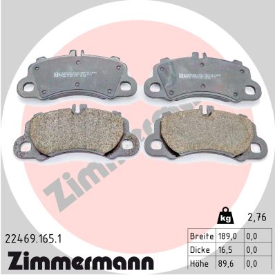 ZIMMERMANN Fékbetét, mind 22469.165.1_ZIM