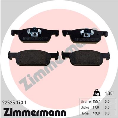 ZIMMERMANN Első fékbetét 22525.170.1_ZIM