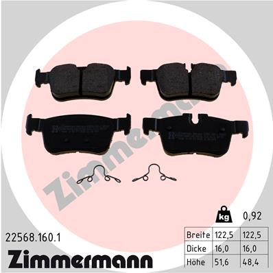 ZIMMERMANN Hátsó fékbetét 22568.160.1_ZIM