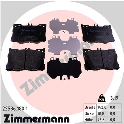 ZIMMERMANN Első fékbetét 22586.180.1_ZIM