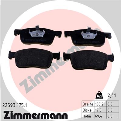 ZIMMERMANN Első fékbetét 22593.175.1_ZIM