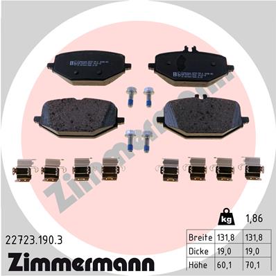 ZIMMERMANN Fékbetét, mind 22723.190.3_ZIM