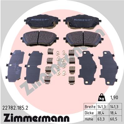 ZIMMERMANN Első fékbetét 22782.185.2_ZIM