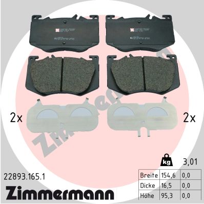 ZIMMERMANN Fékbetét, mind 22893.165.1_ZIM