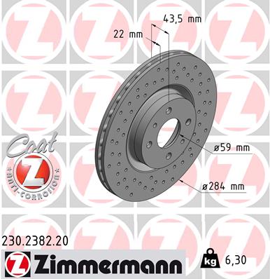 ZIMMERMANN Első féktárcsa 230.2382.20_ZIM