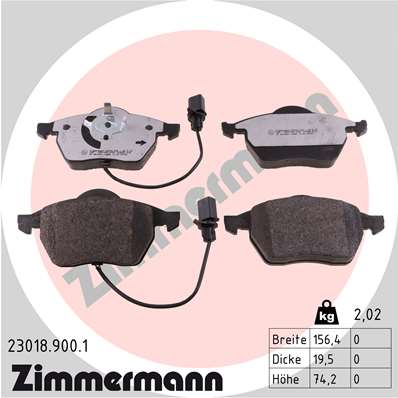 ZIMMERMANN Fékbetét, mind 23018.900.1_ZIM