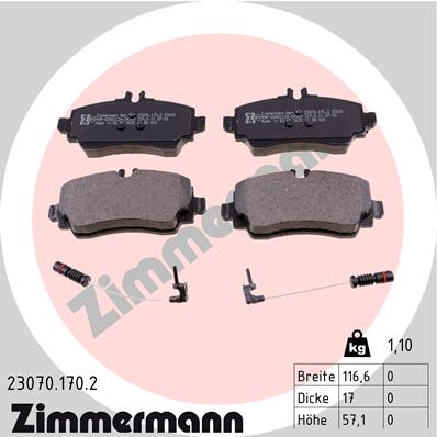 ZIMMERMANN Első fékbetét 23070.170.2_ZIM