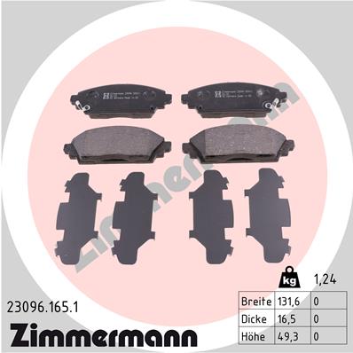 ZIMMERMANN Első fékbetét 23096.165.1_ZIM