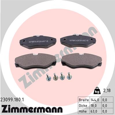 ZIMMERMANN Első fékbetét 23099.180.1_ZIM