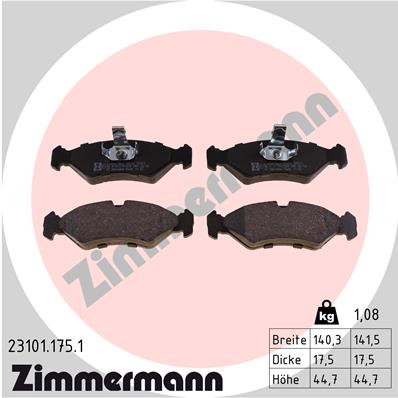 ZIMMERMANN Első fékbetét 23101.175.1_ZIM