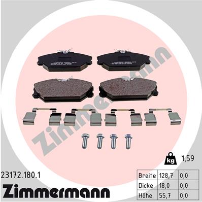 ZIMMERMANN Első fékbetét 23172.180.1_ZIM