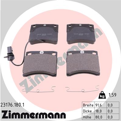 ZIMMERMANN Első fékbetét 23176.180.1_ZIM