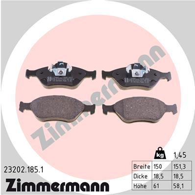 ZIMMERMANN Első fékbetét 23202.185.1_ZIM